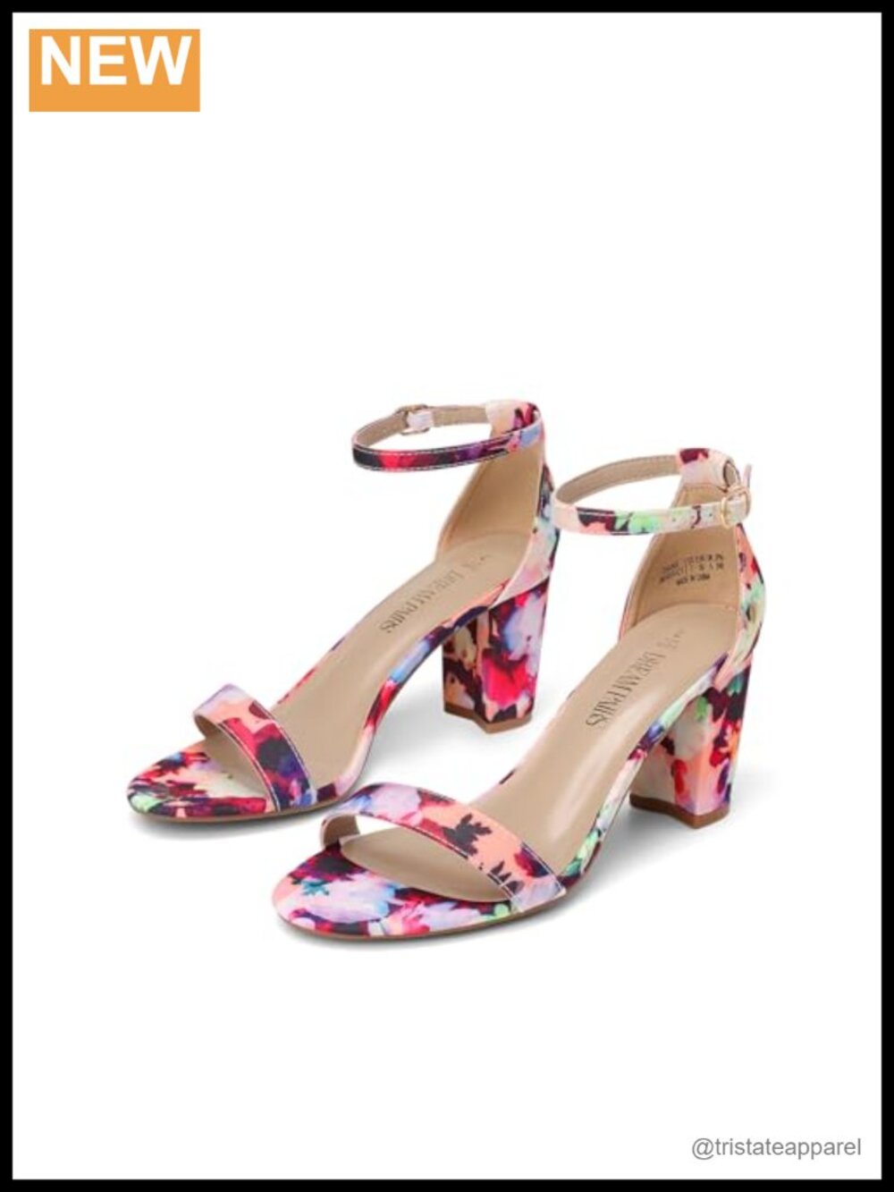 Block Heel Sandals Open Toe Ankle Strap Chunky Dress Heels for Wedding Guest &